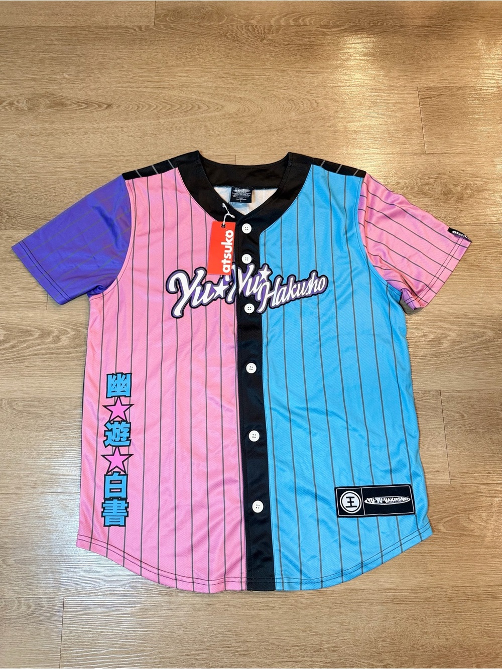 Atsuko Anime Yu Yu Hakusho Size Large Baseball Jersey